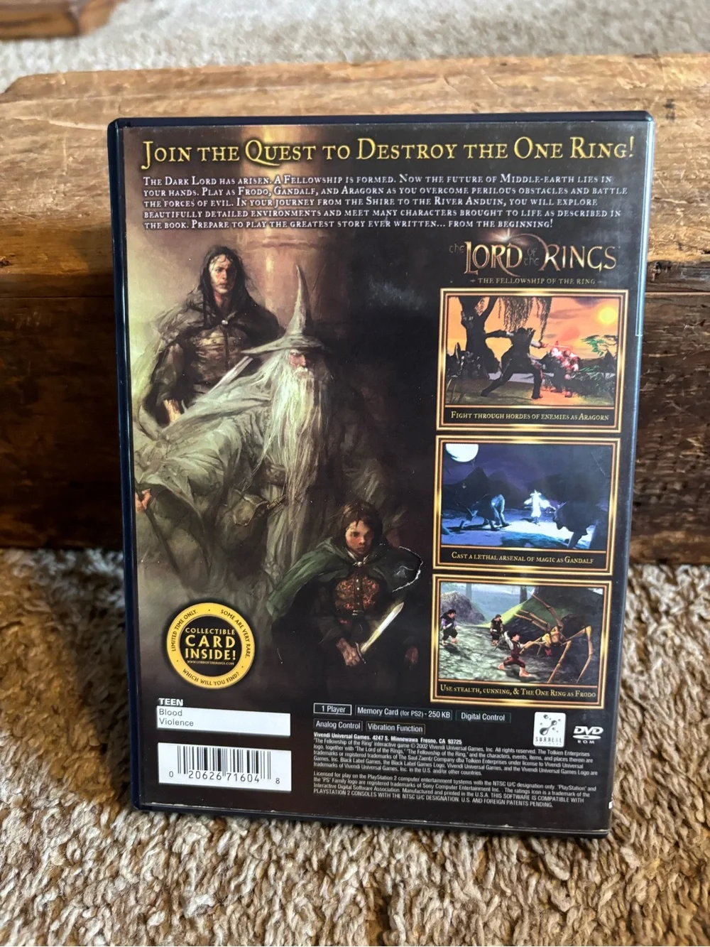Sony PlayStation 2 The Lord of the Rings Fellowship of the Ring - Black & Gold